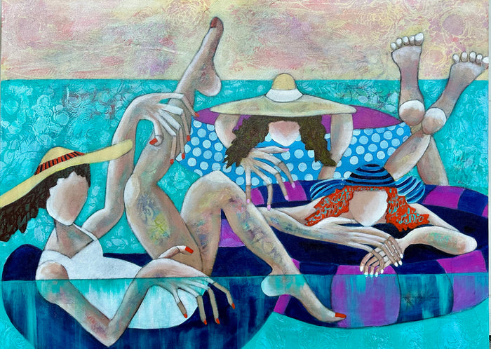 Babes Rafting Rendezvous - Acrylic on Canvas - 30 x 40