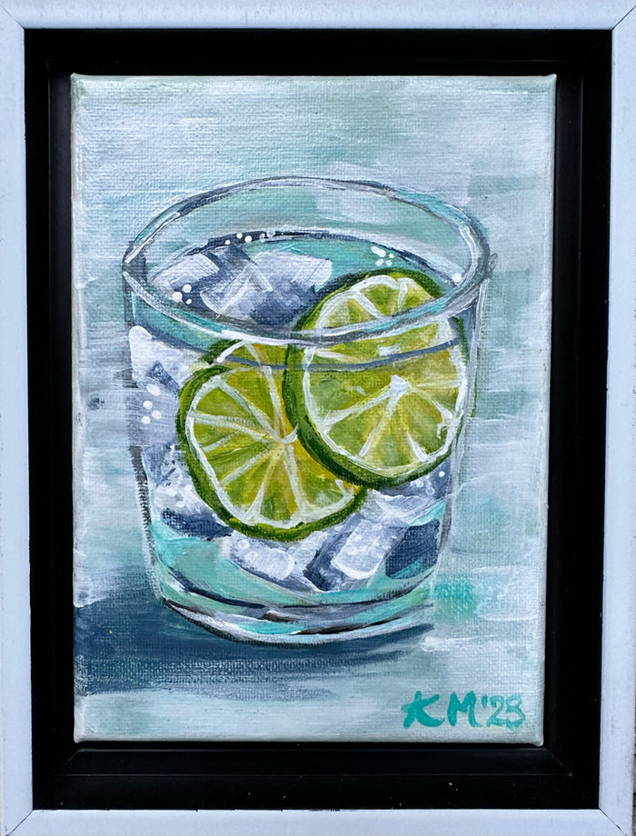 Gin & Tonic - Acrylic on Canvas - 6.5” x 9”