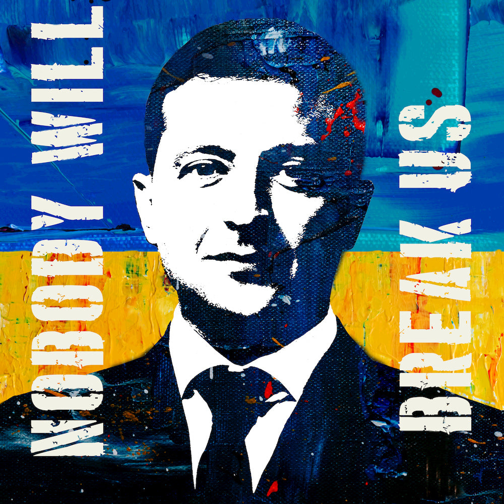 Volodymyr Zelenskyy - Signed Limited Edition (/50)  - Giclee Reproduction on Gallery Wrapped Canvas - 38 x 38"