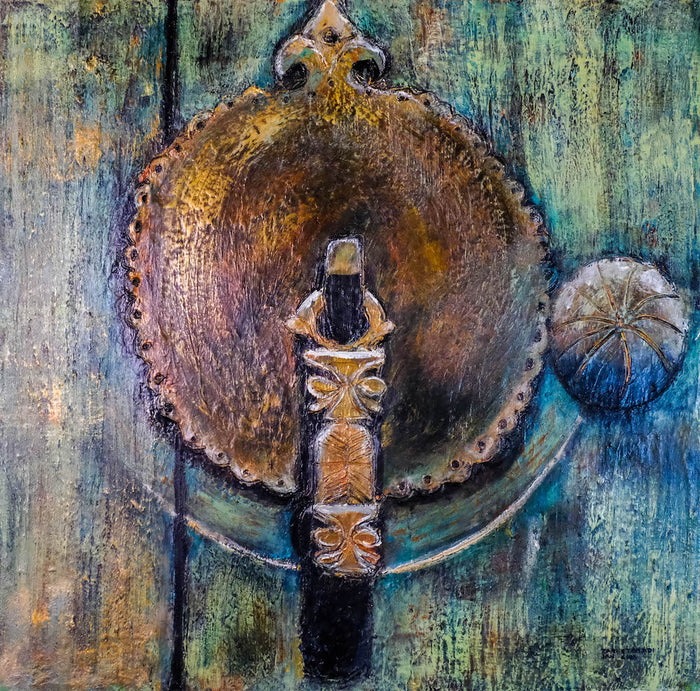 Abyaneh 2- Acrylic/Mixed Media on Canvas - 24 x 24