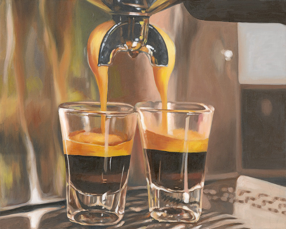 Espresso Shots - Oil on Canvas - 16 x 20"