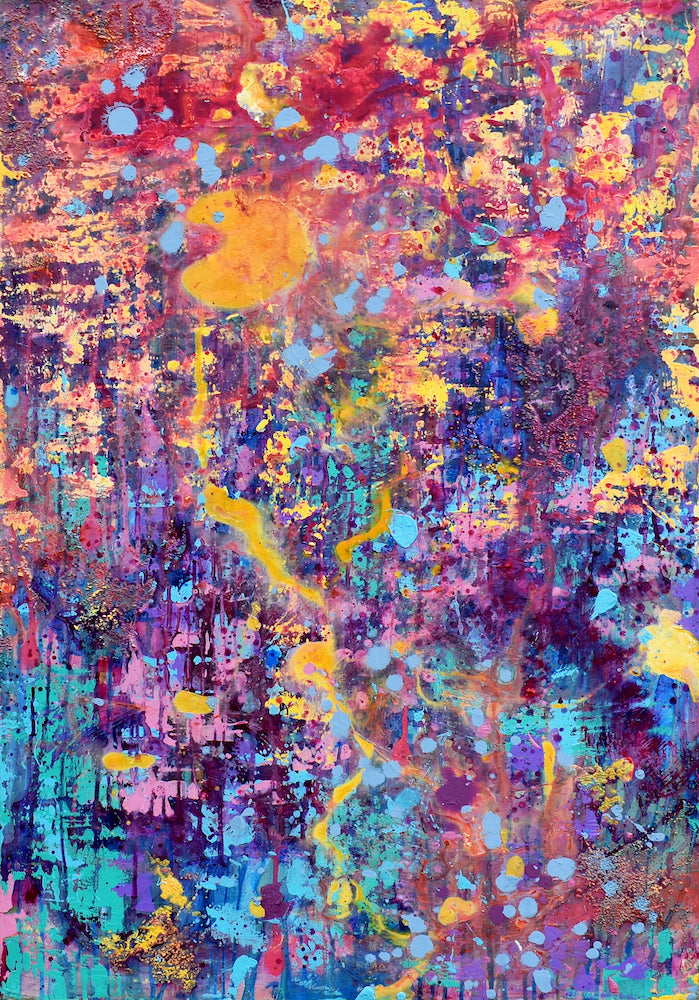 Pastel Pac -  Acrylic on Canvas - 25 x 36"